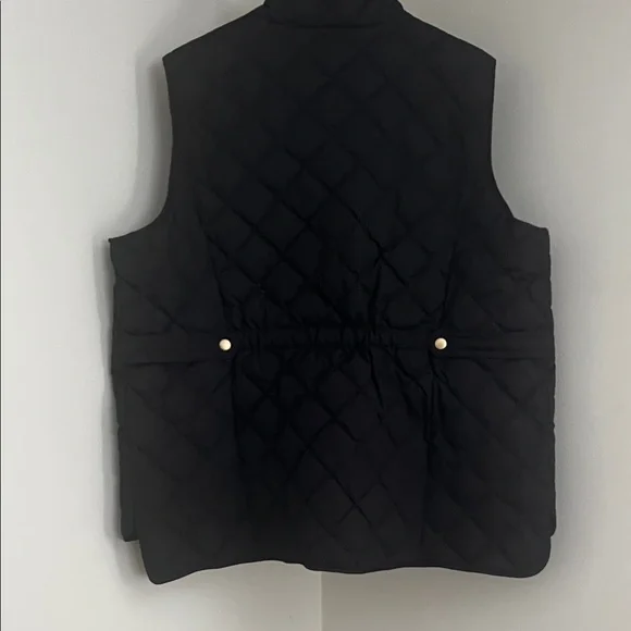 Talbots Black Vest with Gold Accents - Picture 7 of 12